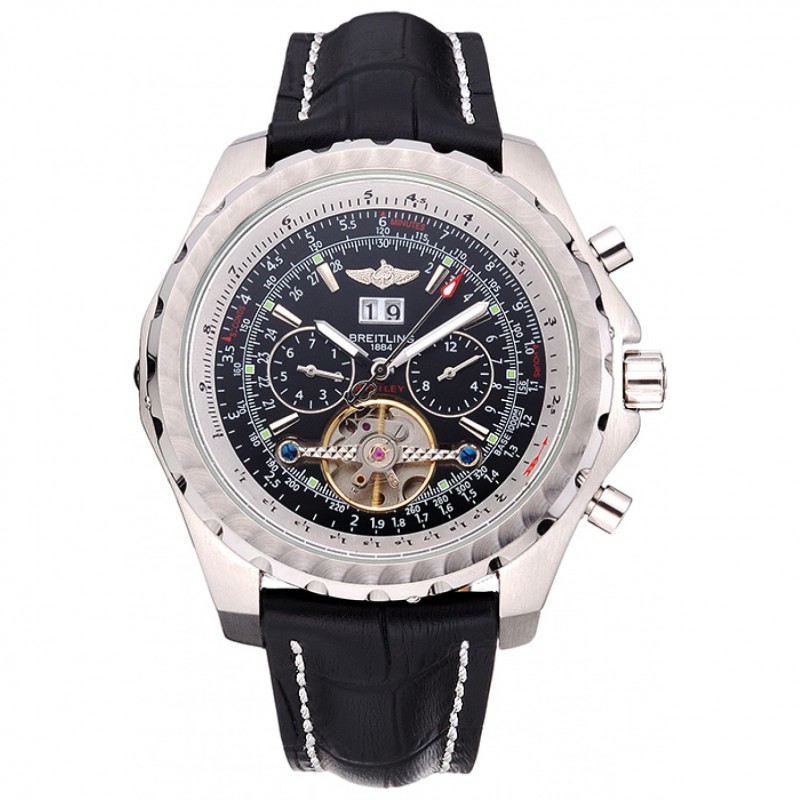 Breitling Bentley Mulliner Tourbillon Dial Negro Caja De Acero