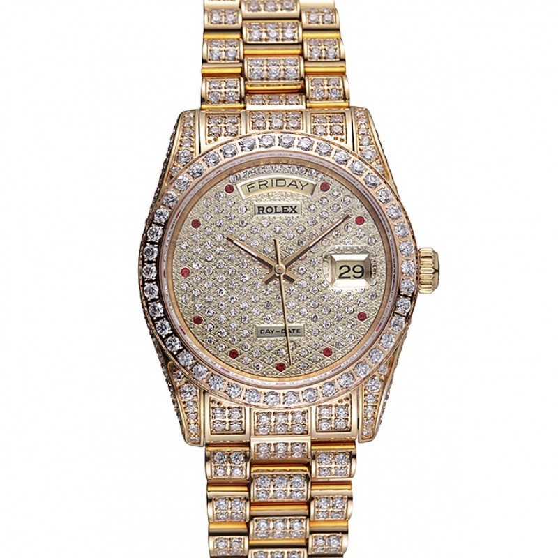 Suiza de relojes de diamantes en amarillo-621615 srl185 – Replicas relojes de lujo